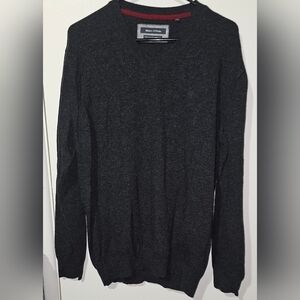 Marc O’Polo Lambswool Sweater Men’s XL Charcoal Gray V-Neck 100% Wool Minimalist